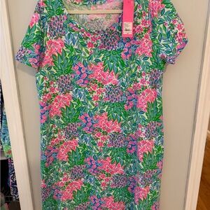 Lilly Pulitzer Pink and Blue Floral Dress